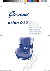 Giordani orion 012 Guide D'utilisation