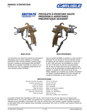 Carlisle BINKS AA4400M Manuel D'entretien