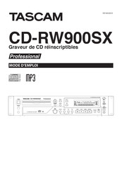 Tascam Professional CD-RW900SX Mode D'emploi