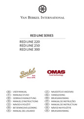 Van Berkel International OMAS RED LINE Serie Manuel D'instructions