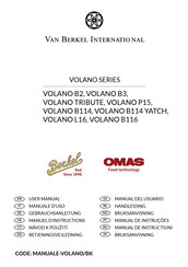 Van Berkel International OMAS VOLANO P15 Manuel D'instructions