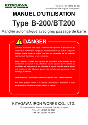 Kitagawa BT-200 Manuel D'utilisation