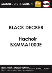 Black & Decker BXMMA1000E Manuel D'utilisation