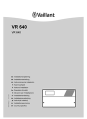 Vaillant VR 640 Notice D'installation