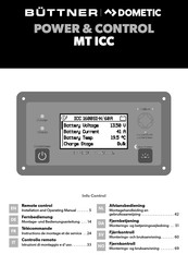 Dometic BUTTNER MT ICC Info Control Instructions De Montage Et De Service