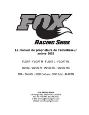 FOX RACING SHOX SBC Epic Manuel Du Propriétaire