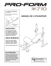 Pro-Form G710 Manuel De L'utilisateur