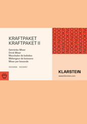 Klarstein KRAFTPAKET Mode D'emploi