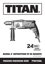 Titan TTB276DRL Manuel D'instructions Et De Sécurité