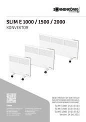 Sonnenkonig SLIM E 1000 Mode D'emploi