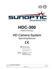 Sunoptic Surgical HDC-300 Manuel D'utilisation