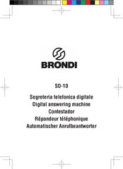 BRONDI SD-10 Mode D'emploi