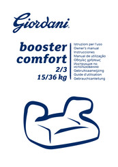 Giordani booster comfort Guide D'utilisation