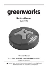 GreenWorks 5203502 Manuel De L'utilisateur