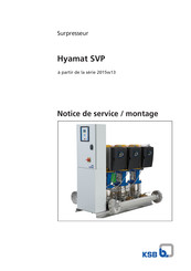 KSB Hyamat SVP/B 5/0210 Notice De Service / Montage