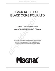 Magnat BLACK CORE FOUR LTD Mode D'emploi/Certificat De Garantie