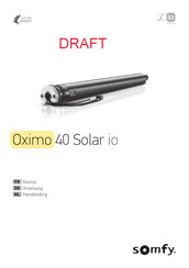 SOMFY Oximo 40 Solar io Notice