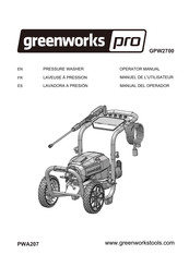 GreenWorks Pro GPW2700 Manuel De L'utilisateur