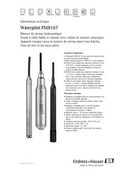 Endress+Hauser Waterpilot FMX167 Information Technique
