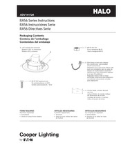 Eaton Cooper Lighting Halo RA56 Serie Directives D'emploi