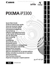 Canon PIXMA iP3300 Guide De Démarrage Rapide