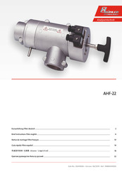 Bühler technologies AHF-22 Notice De Montage