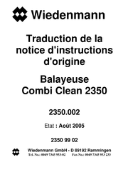 Wiedenmann Combi Clean 2350 Traduction De La Notice D'instructions D'origine