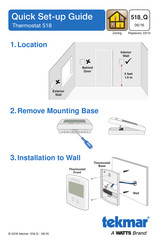 Watts tekmar 518 Guide D'installation Rapide