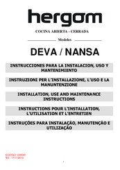 hergom NANSA Instructions Pour L'installation, L'utilisation Et L'entretien