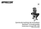 Precor Resolute RSL 208 Guide D'assemblage