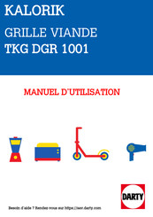 Team kalorik TKG DGR 1001 Mode D'emploi