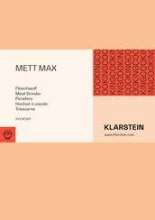 Klarstein METT MAX Mode D'emploi