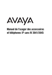 Avaya 3645 Manuel De L'usager