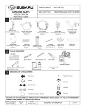 Subaru H001SAL000 Manuel D'installation
