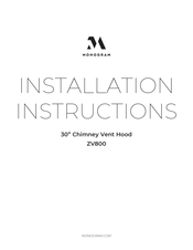 Monogram ZV800 Instructions D'installation
