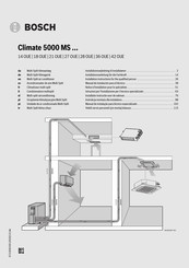 Bosch Climate 5000 MS14 OUE Notice D'installation