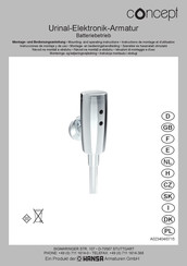 Hansa Urinal-Elektronik-Armatur Instructions De Montage Et D'utilisation