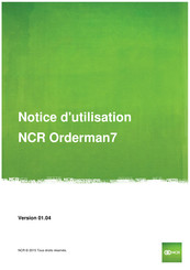 NCR Orderman7 Notice D'utilisation
