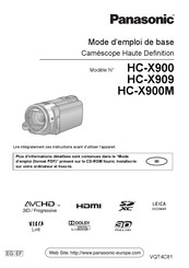 Panasonic HC-X900M Mode D'emploi De Base