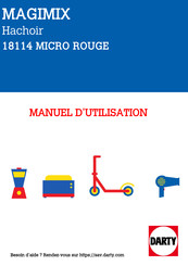 MAGIMIX Le Micro Manuel D'utilisation