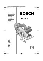 Bosch GKS 24 V Instructions D'emploi