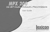 Lexicon MPX 200 Mode D'emploi