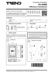 TREND RV-WMB Consignes D'installation