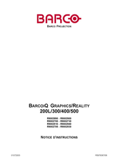 Barco BARCOIQ REALITY 500 Notice D'instructions