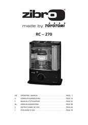 Toyotomi Zibro RC-270 Manuel D'utilisation