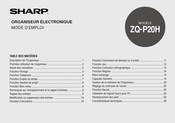 Sharp ZQ-P20H Mode D'emploi