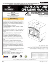 Napoleon HIGH COUNTRY 6000 Instructions D'installation Et D'utilisation