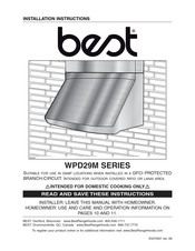 Best WPD29M Serie Instructions D'installation