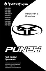 Rockford Fosgate PUNCH FRC4203 Installation Et Fonctionnement