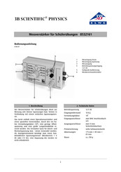 3B SCIENTIFIC PHYSICS 8532161 Mode D'emploi